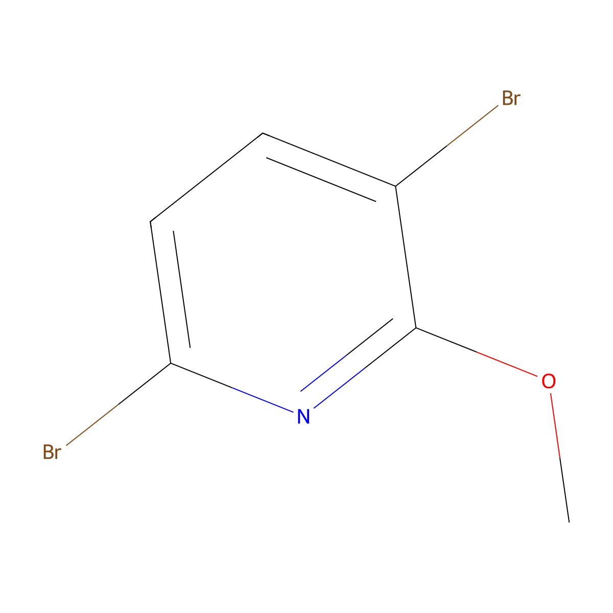 3,6-Dibromo-2-methoxypyridine molecular structure, CAS 1806328-92-6