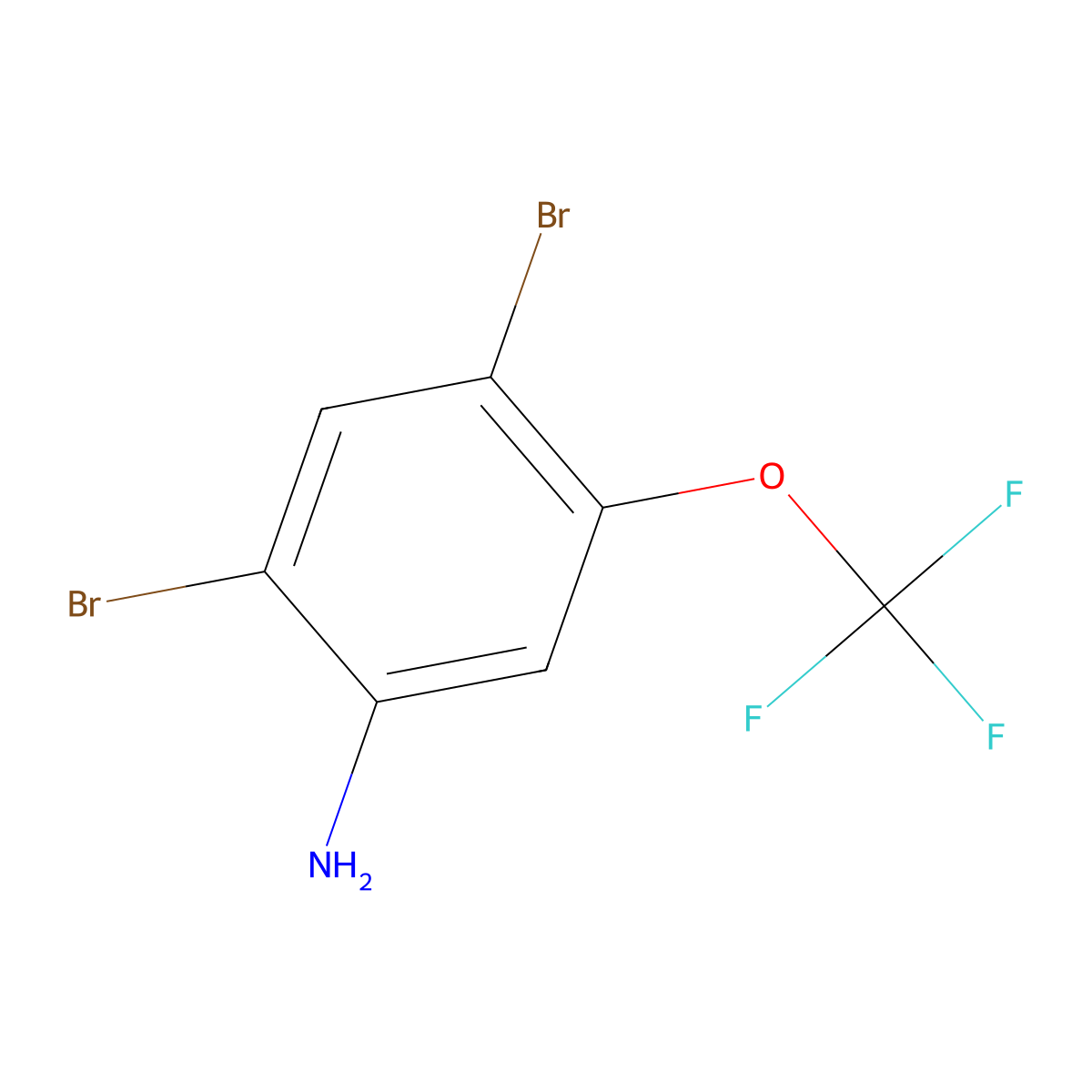 2,4-Dibromo-5-(trifluoromethoxy)aniline molecular structure, CAS 1806329-10-1
