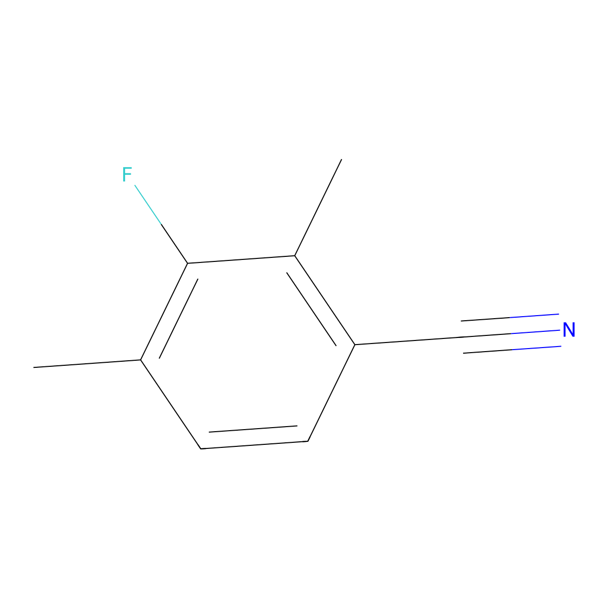 3-Fluoro-2,4-dimethylbenzonitrile molecular structure, CAS 1806330-91-5