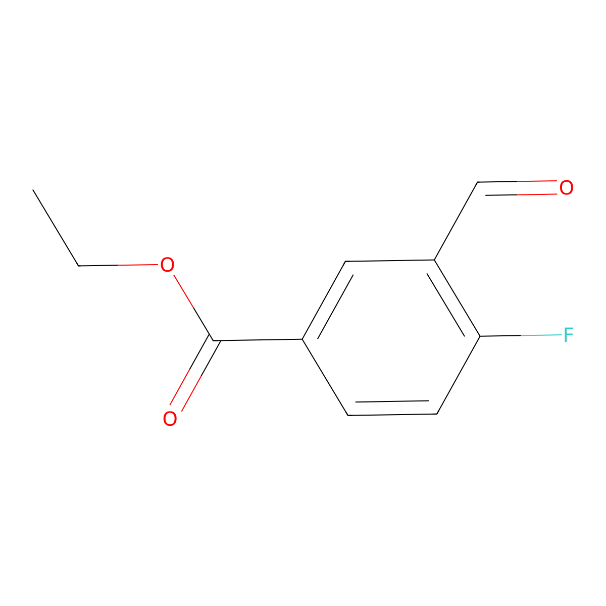 Ethyl 4-fluoro-3-formylbenzoate molecular structure, CAS 1806331-01-0