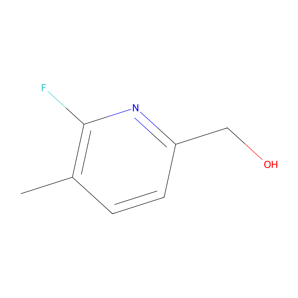 (6-Fluoro-5-methylpyridin-2-yl)methanol molecular structure, CAS 1806331-72-5