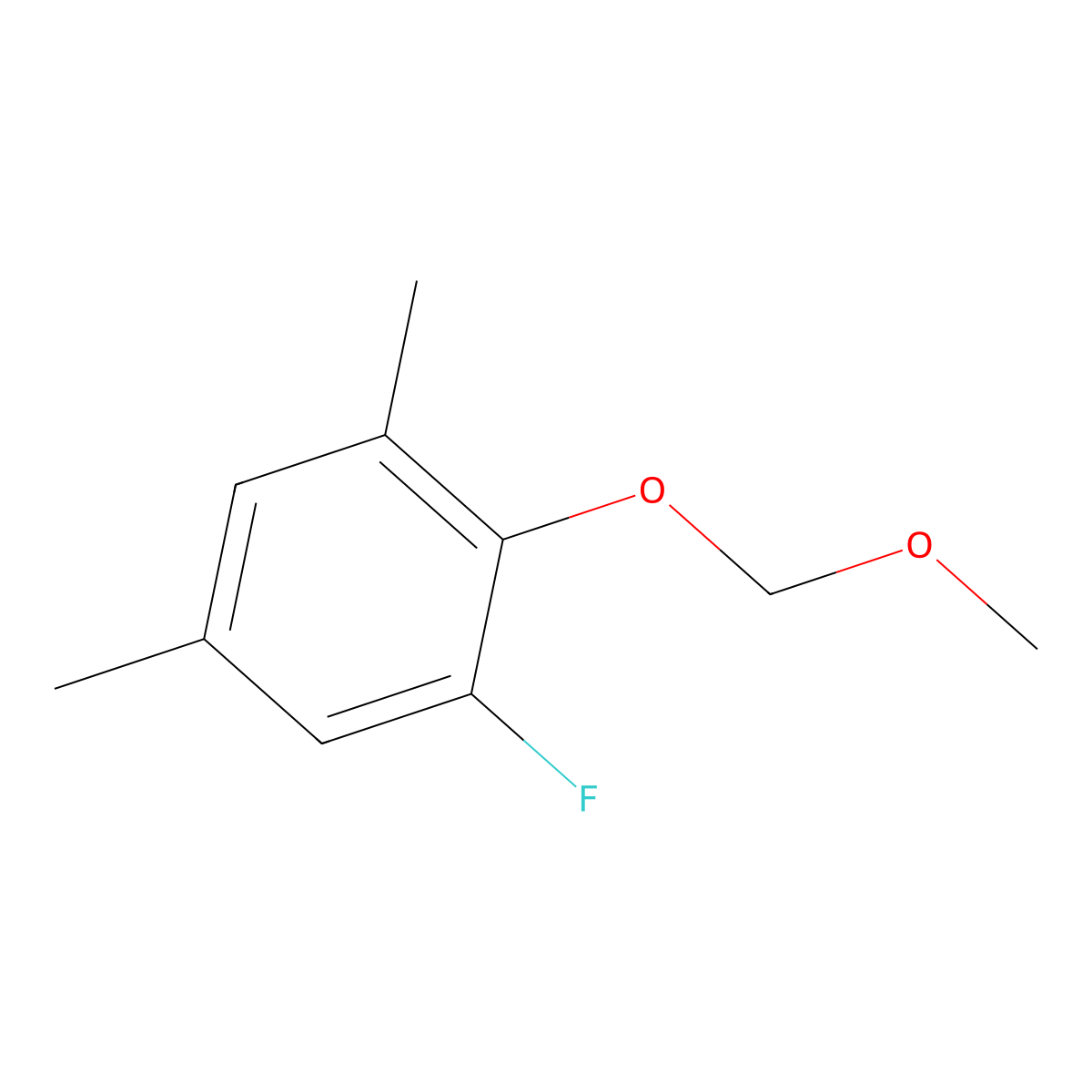 1-Fluoro-2-(methoxymethoxy)-3,5-dimethylbenzene molecular structure, CAS 1806331-73-6