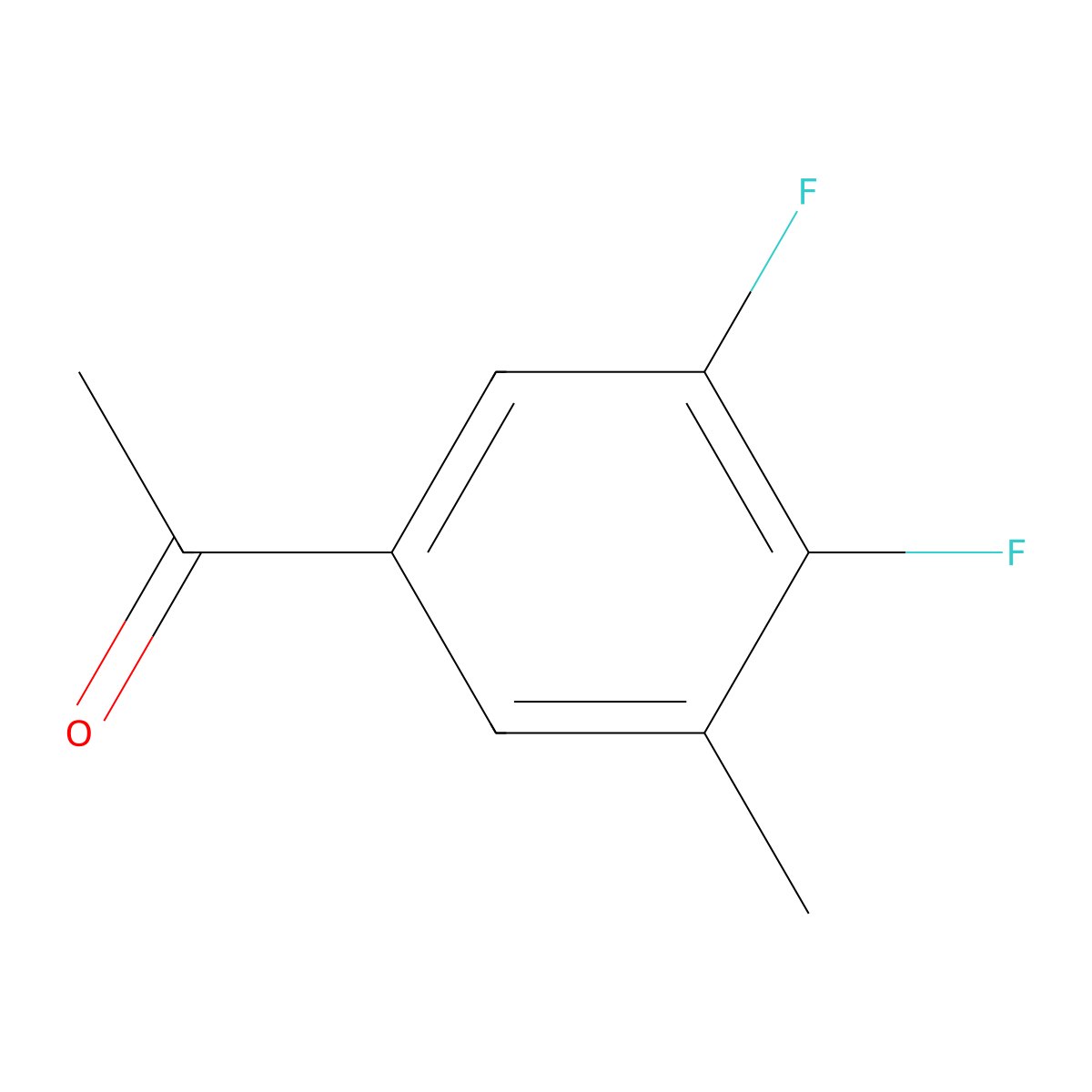 3',4'-Difluoro-5'-methylacetophenone molecular structure, CAS 1806331-86-1