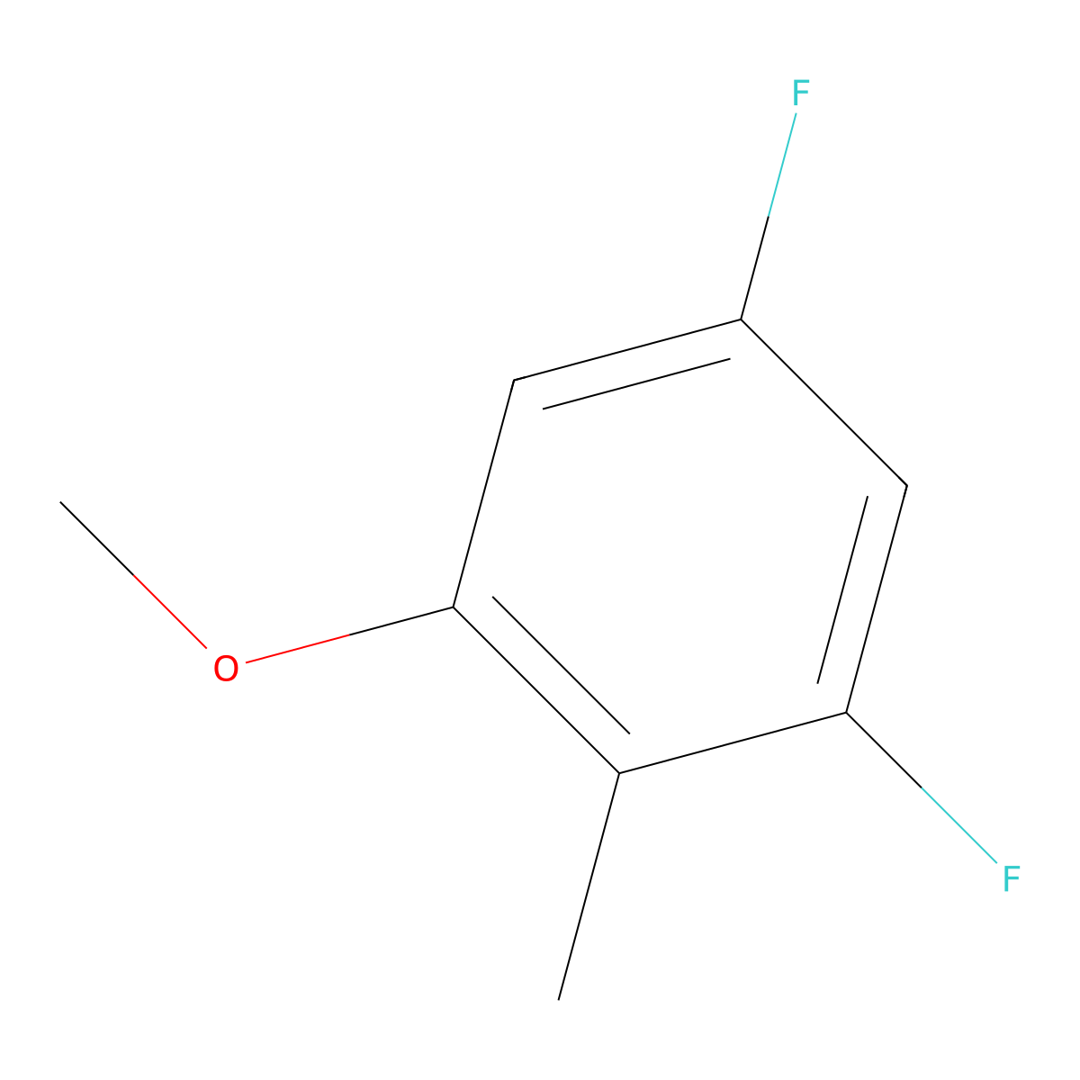 3,5-Difluoro-2-methylanisole molecular structure, CAS 1806332-01-3