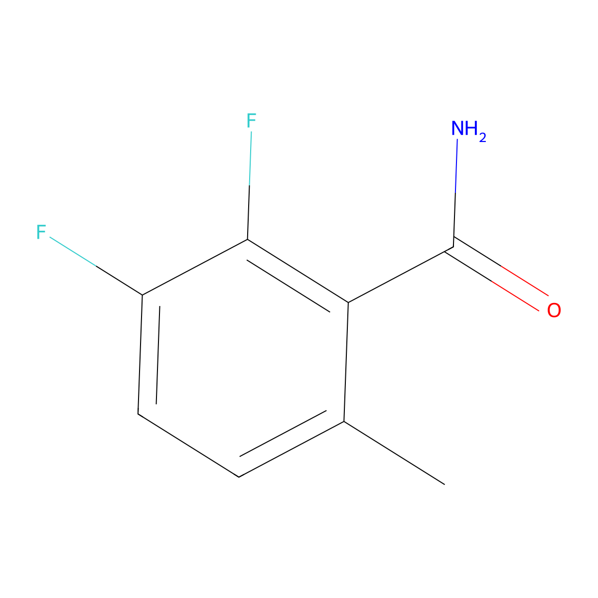 2,3-Difluoro-6-methylbenzamide molecular structure, CAS 1806332-05-7