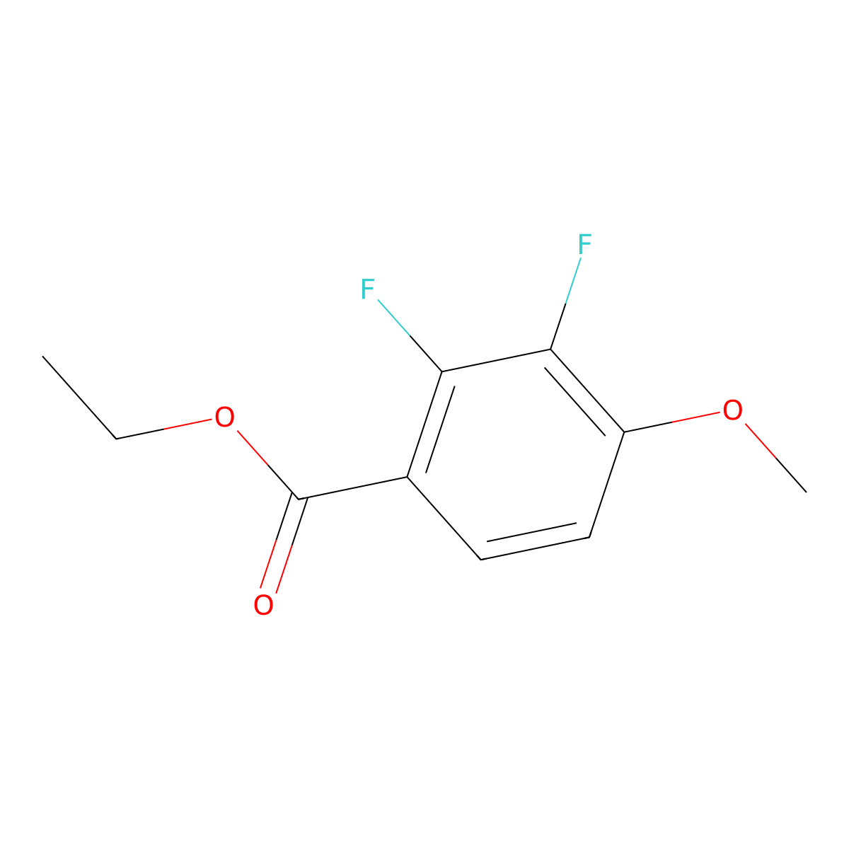 Ethyl 2,3-difluoro-4-methoxybenzoate molecular structure, CAS 1806332-41-1