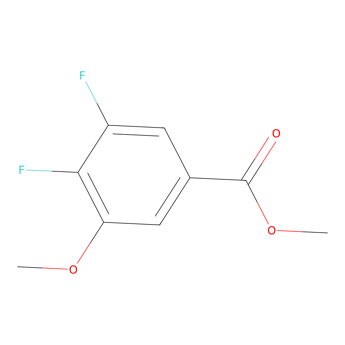Methyl 3,4-difluoro-5-methoxybenzoate molecular structure, CAS 1806332-46-6