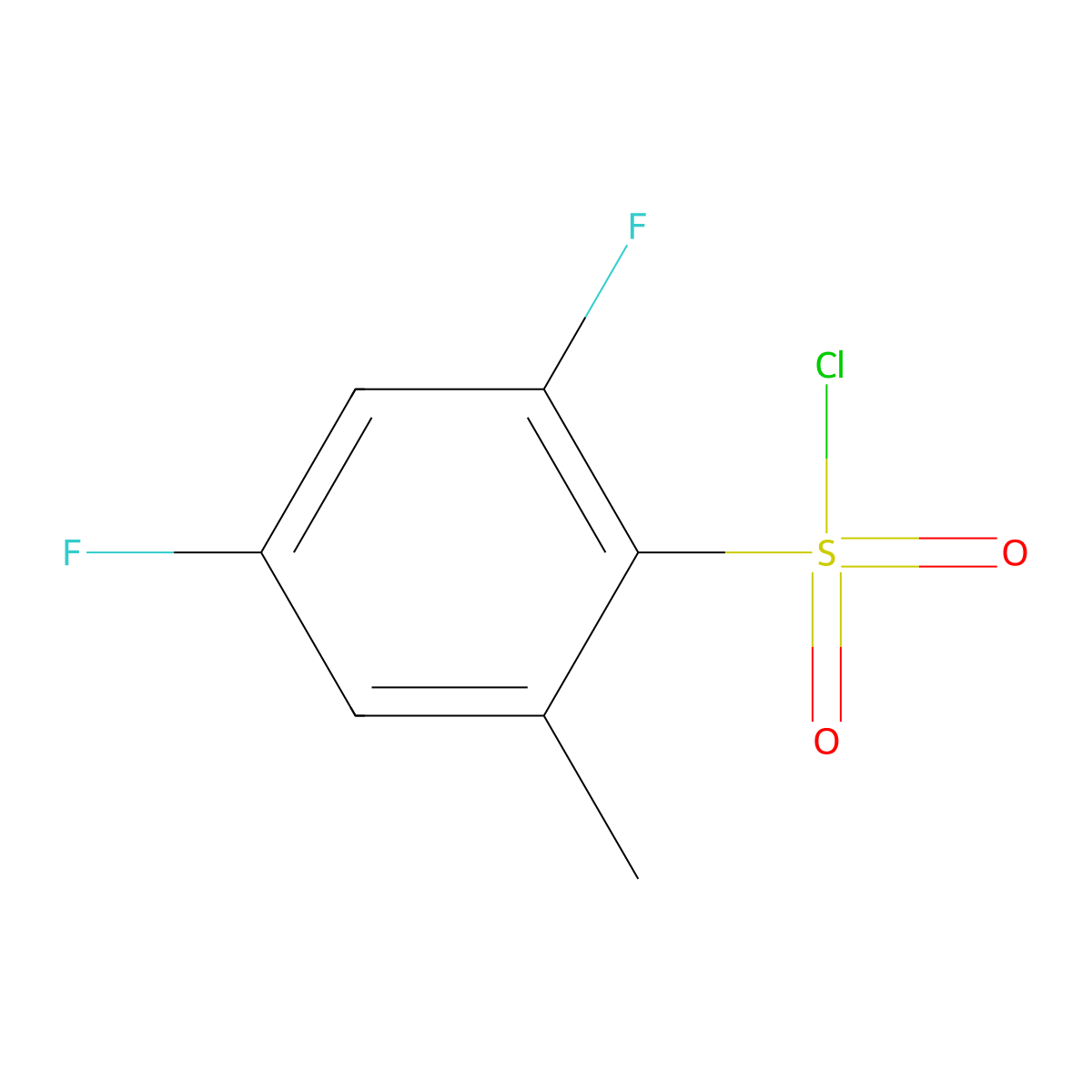 2,4-Difluoro-6-methylbenzene-1-sulfonyl chloride molecular structure, CAS 1806332-55-7
