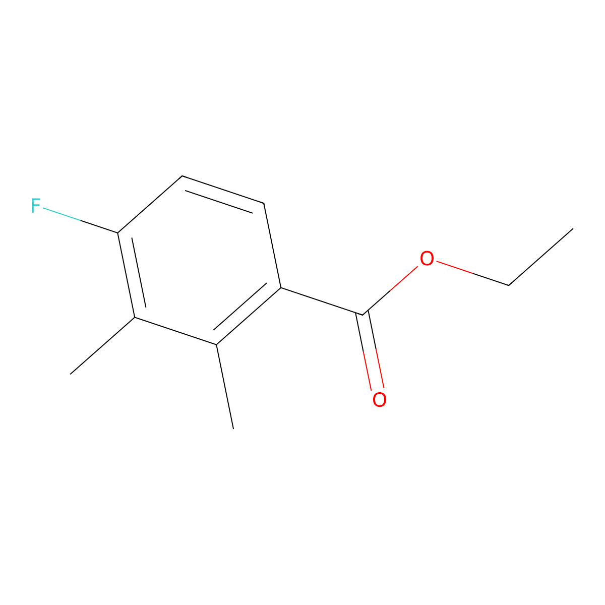 Ethyl 4-fluoro-2,3-dimethylbenzoate molecular structure, CAS 1806332-75-1