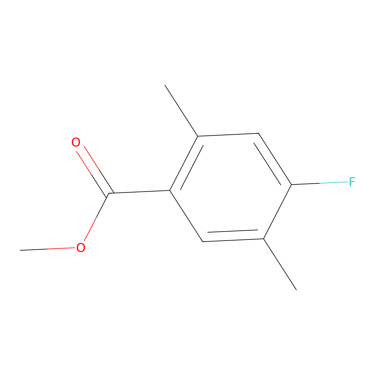 Methyl 4-fluoro-2,5-dimethylbenzoate molecular structure, CAS 1806332-88-6