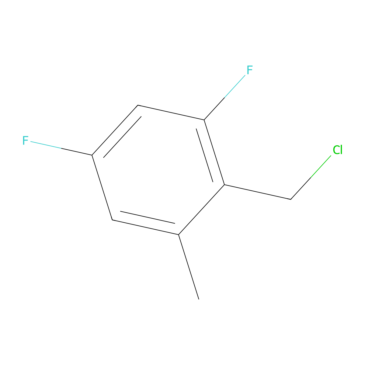 2,4-Difluoro-6-methylbenzyl chloride molecular structure, CAS 1806333-07-2
