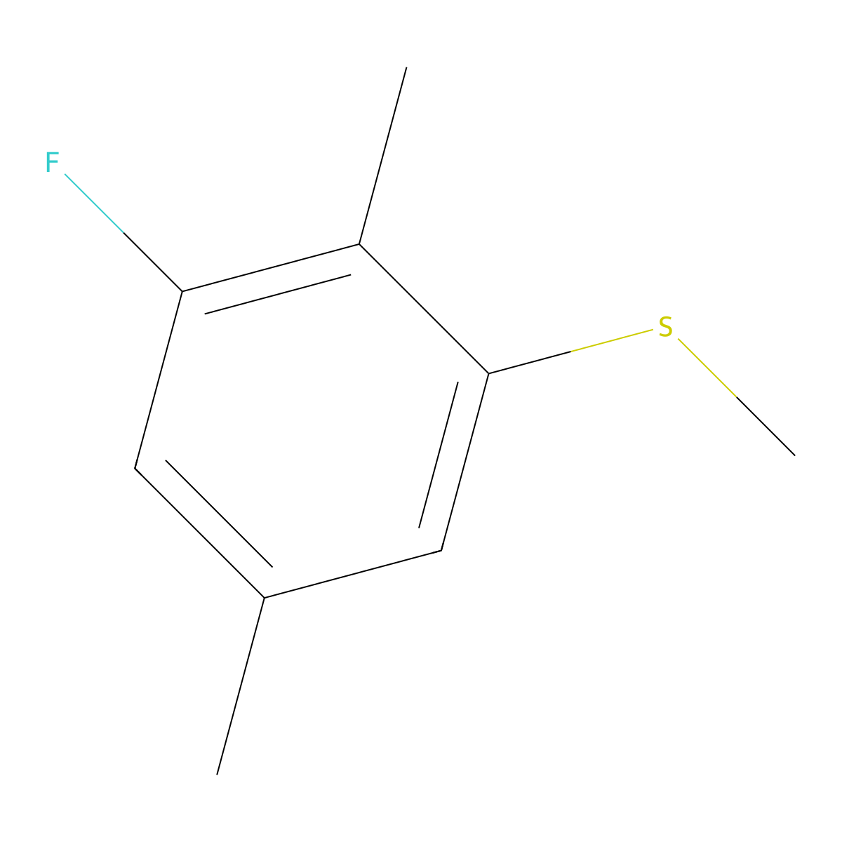 (3-Fluoro-2,5-dimethylphenyl)(methyl)sulfane molecular structure, CAS 1806333-77-6
