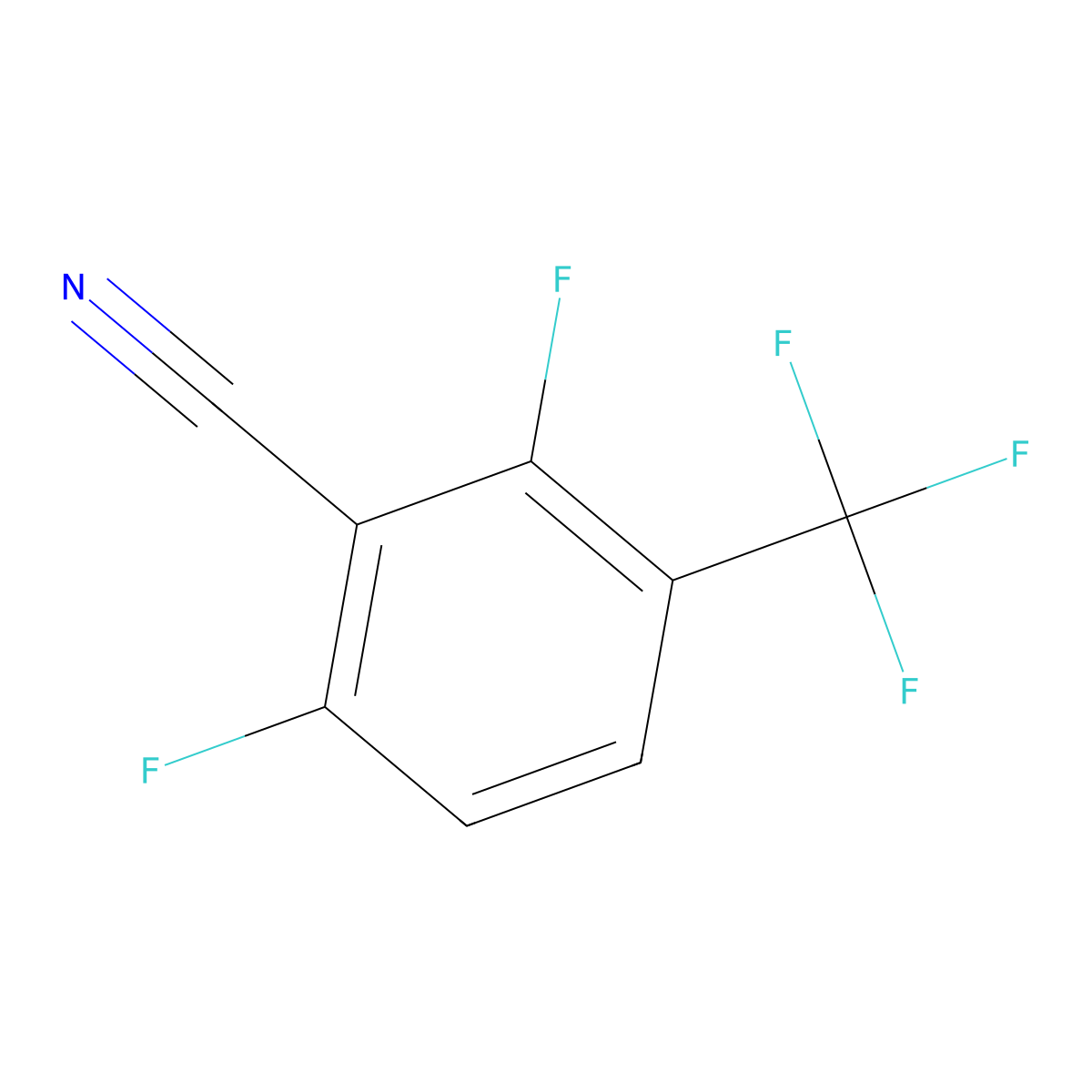 2,6-Difluoro-3-(trifluoromethyl)benzonitrile molecular structure, CAS 1806333-92-5