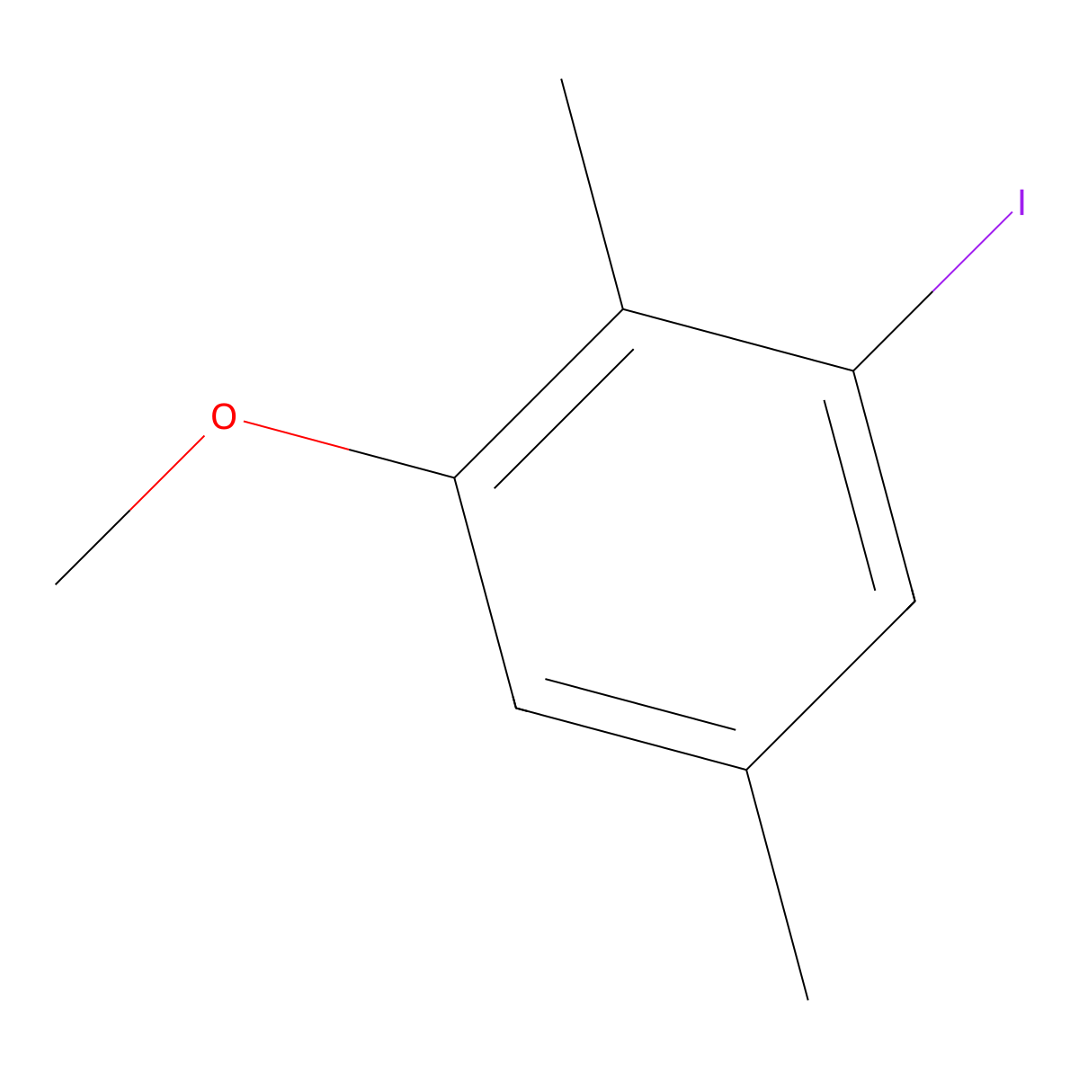 1-Iodo-3-methoxy-2,5-dimethylbenzene molecular structure, CAS 1806334-25-7