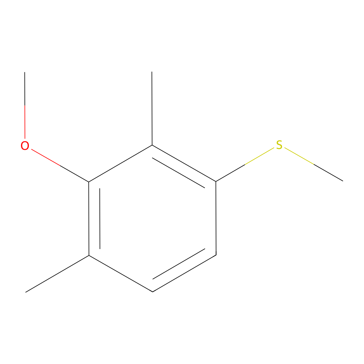(3-Methoxy-2,4-dimethylphenyl)(methyl)sulfane molecular structure, CAS 1806334-52-0