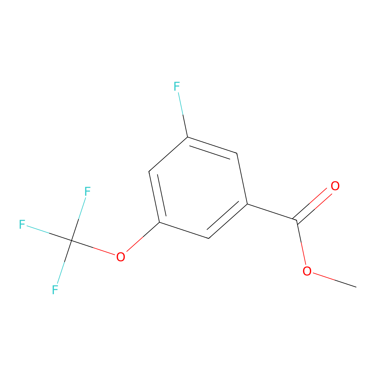 Methyl 3-fluoro-5-(trifluoromethoxy)benzoate molecular structure, CAS 1806334-89-3