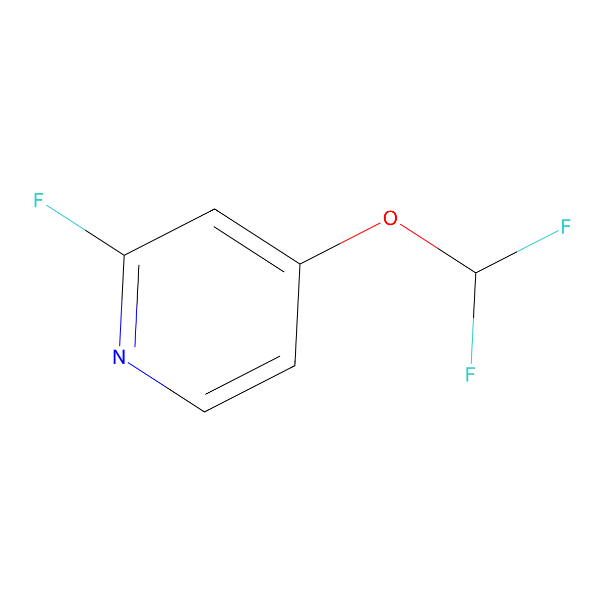 4-(Difluoromethoxy)-2-fluoropyridine molecular structure, CAS 1806335-36-3