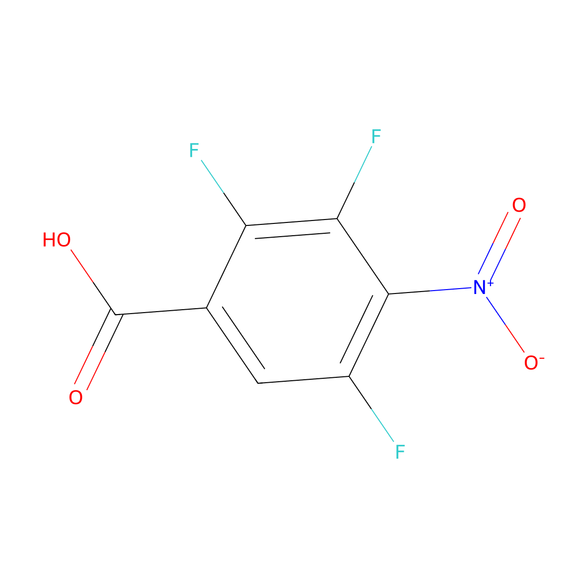 2,3,5-Trifluoro-4-nitrobenzoic acid molecular structure, CAS 1806336-88-8