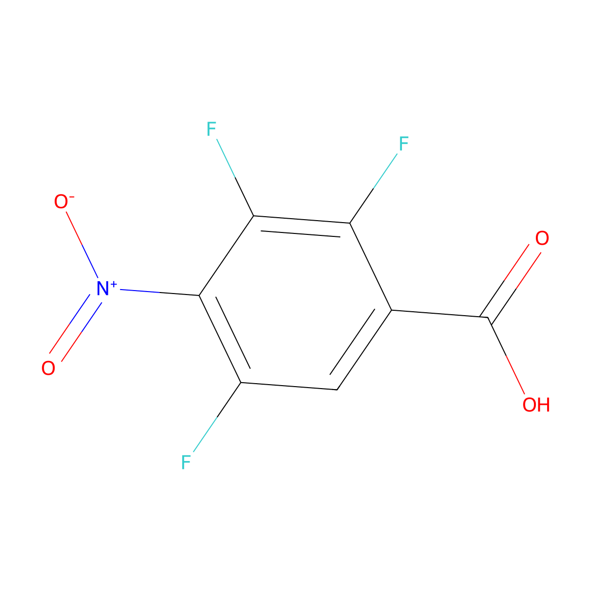 2,3,5-Trifluoro-4-nitrobenzoic acid molecular structure, CAS 1806336-88-8
