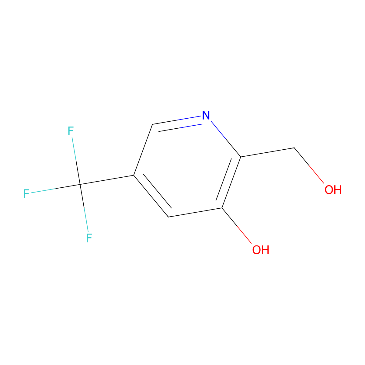 2-(Hydroxymethyl)-5-(trifluoromethyl)pyridin-3-ol molecular structure, CAS 1806337-10-9