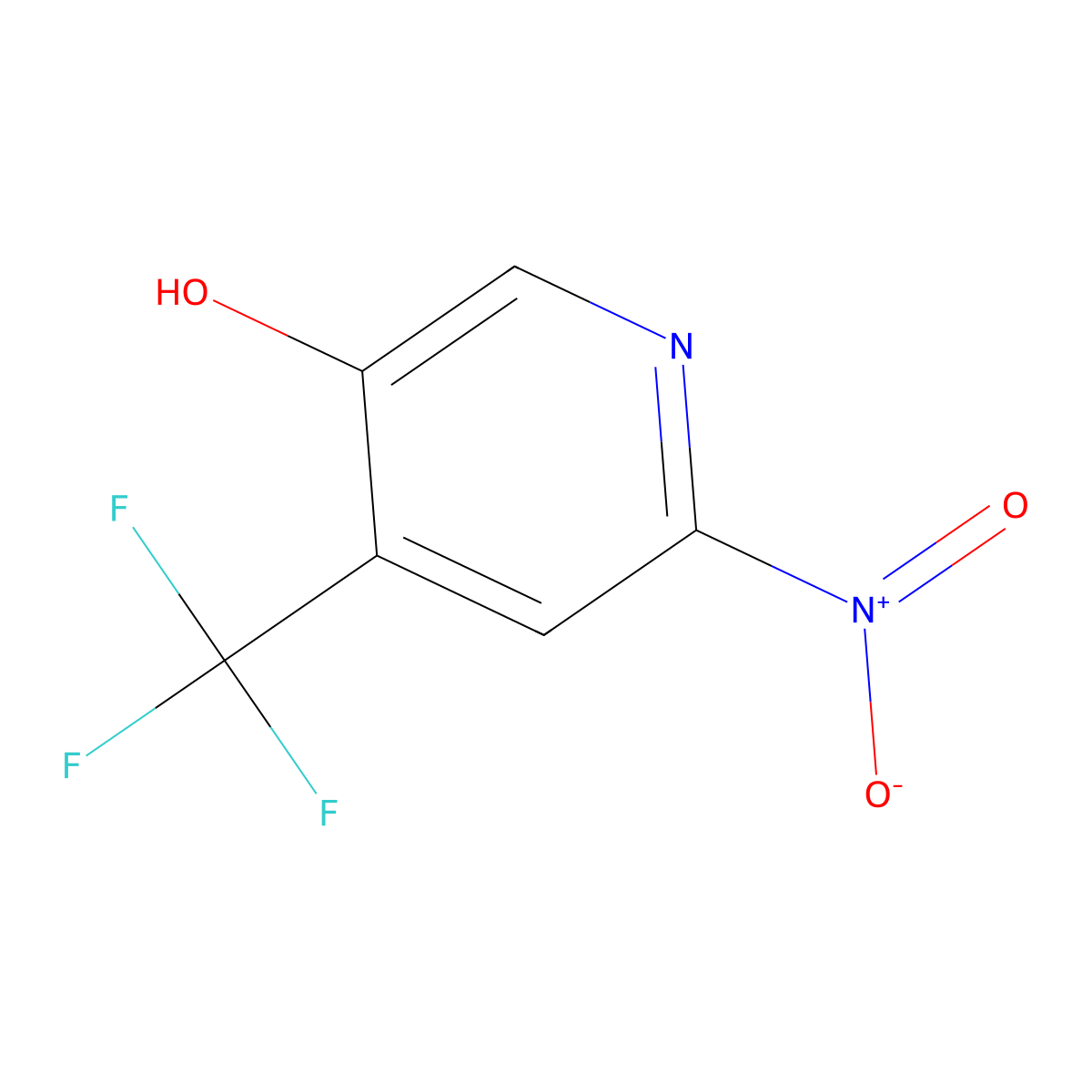 6-Nitro-4-(trifluoromethyl)pyridin-3-ol molecular structure, CAS 1806339-19-4