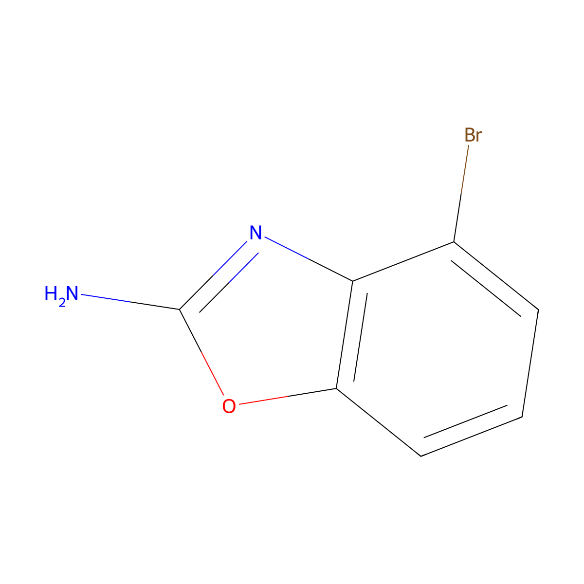 4-Bromo-1,3-benzoxazol-2-amine molecular structure, CAS 1806340-56-6