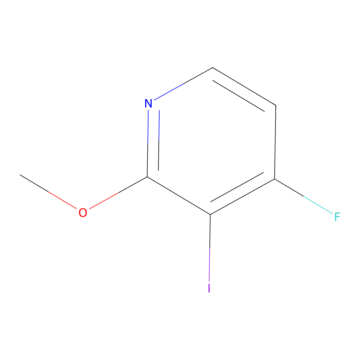 4-Fluoro-3-iodo-2-methoxypyridine molecular structure, CAS 1806345-85-6