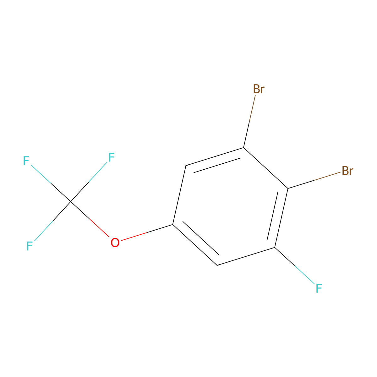 1,2-Dibromo-3-fluoro-5-(trifluoromethoxy)benzene molecular structure, CAS 1806346-69-9