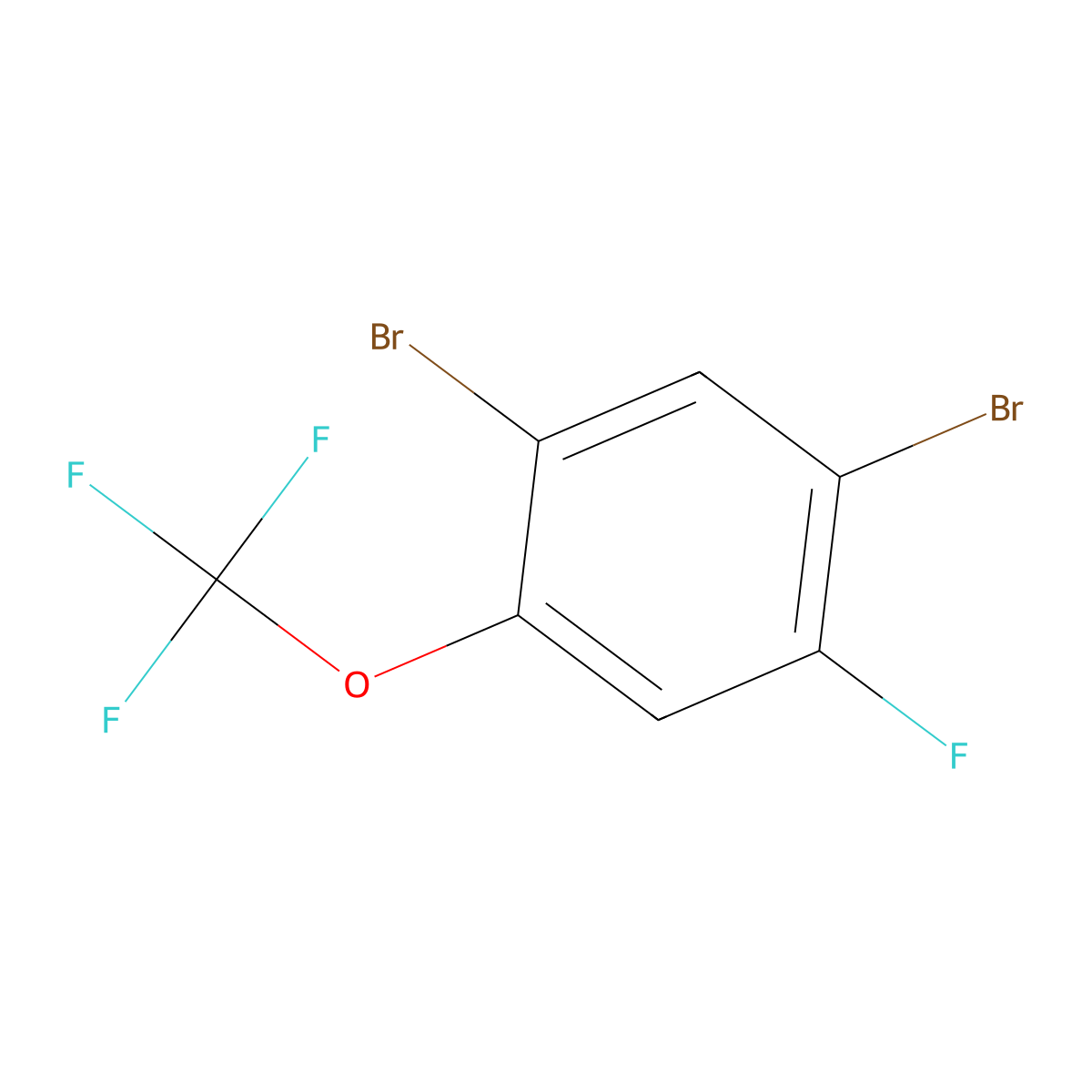 1,5-Dibromo-2-fluoro-4-(trifluoromethoxy)benzene molecular structure, CAS 1806346-95-1