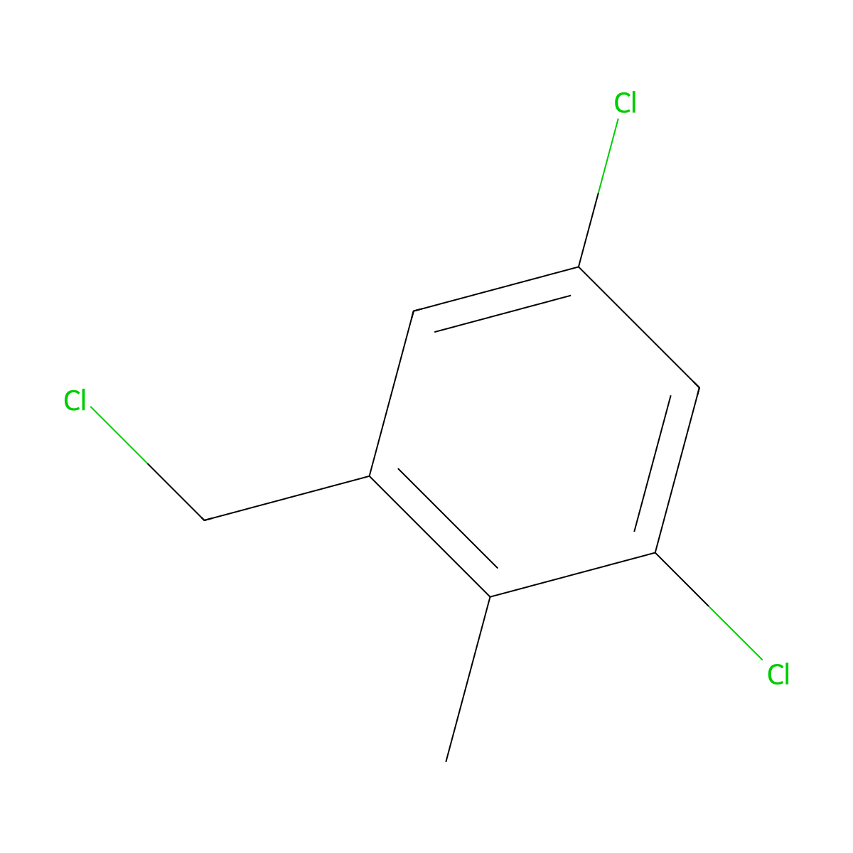 3,5-Dichloro-2-methylbenzyl chloride molecular structure, CAS 1806347-44-3