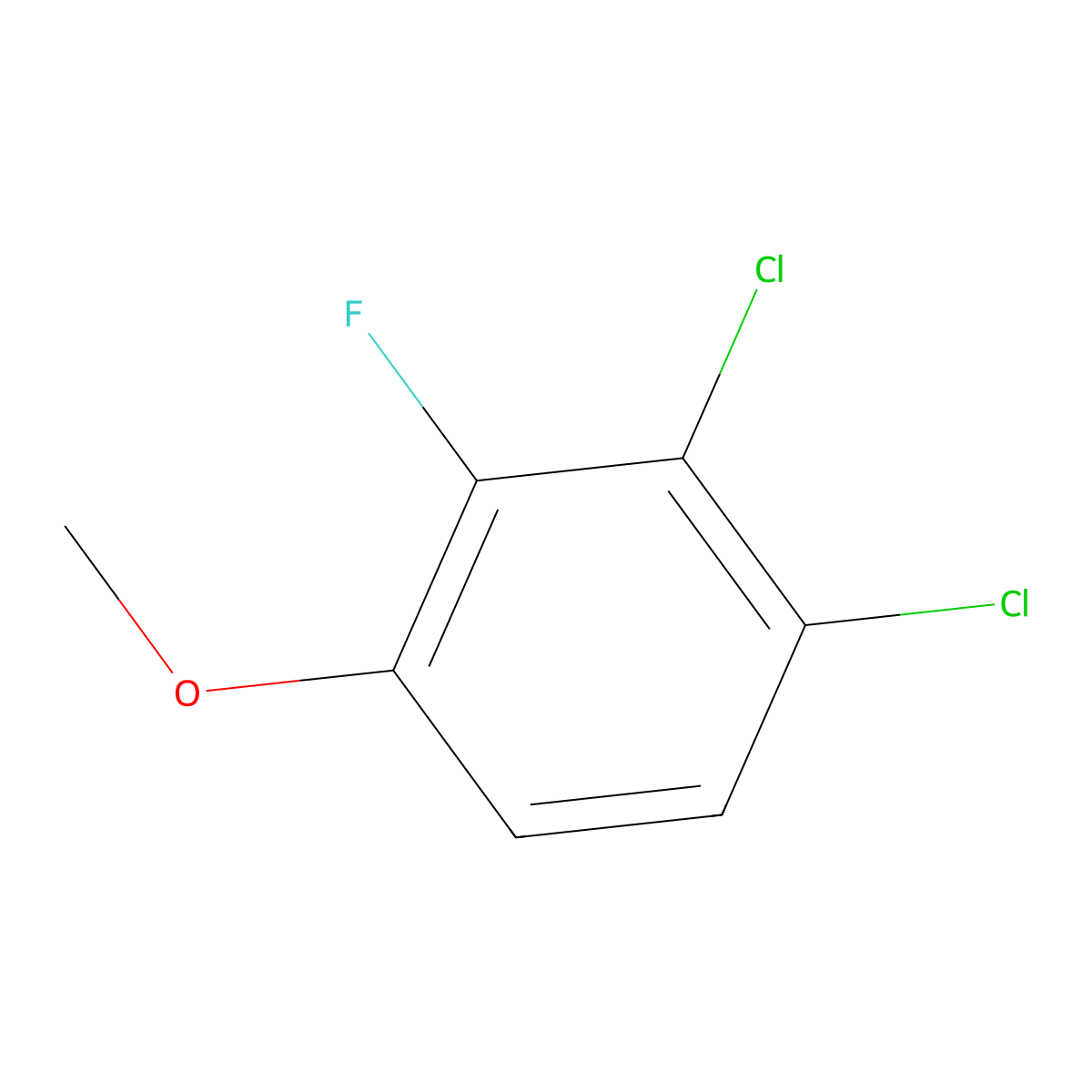 3,4-Dichloro-2-fluoroanisole molecular structure, CAS 1806349-52-9