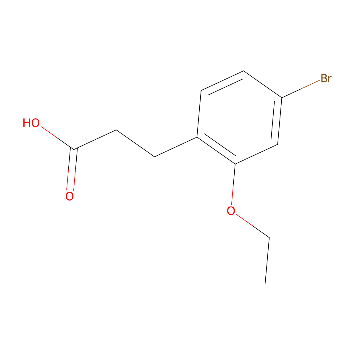 3-(4-Bromo-2-ethoxyphenyl)propanoic acid molecular structure, CAS 1806349-68-7