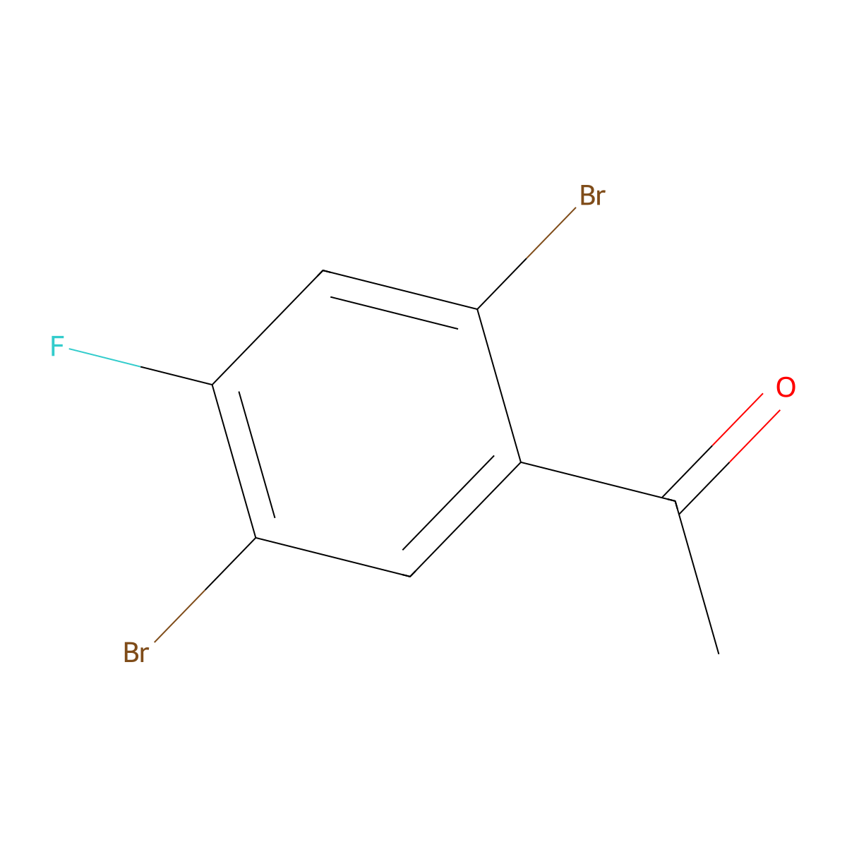 2',5'-Dibromo-4'-fluoroacetophenone molecular structure, CAS 1806349-76-7