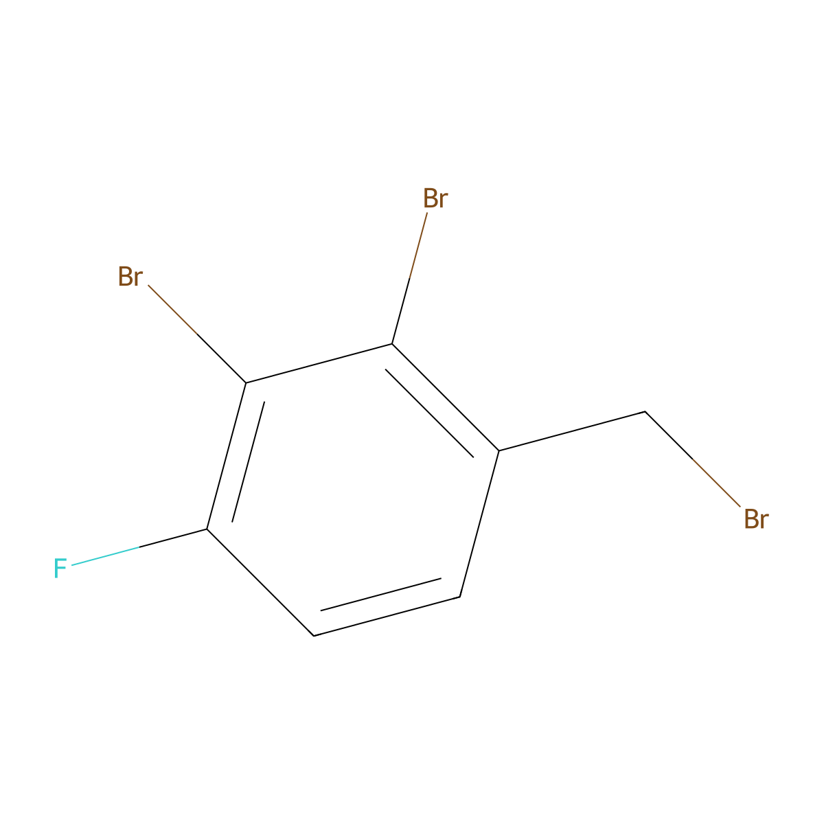 2,3-Dibromo-4-fluorobenzyl bromide molecular structure, CAS 1806350-15-1