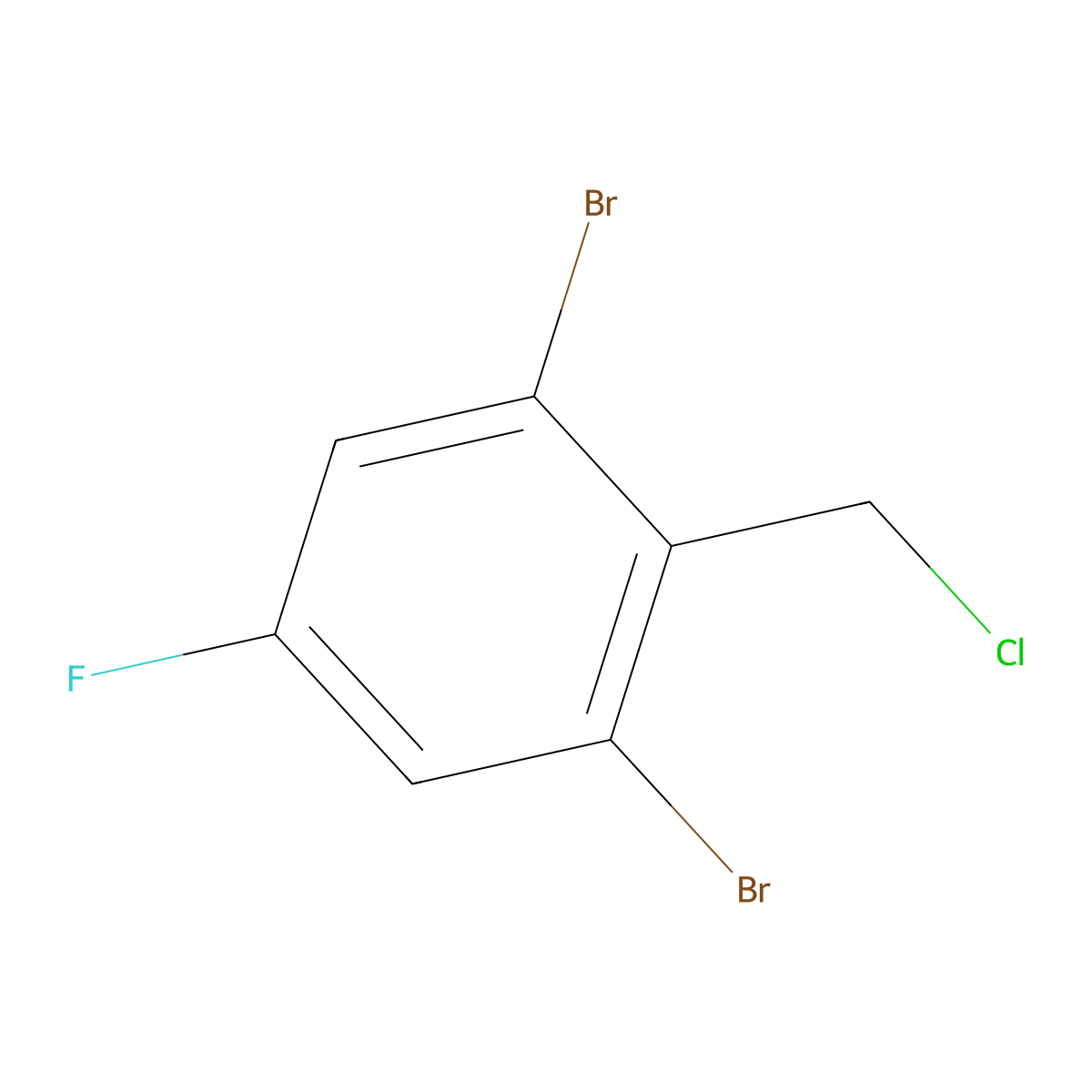 2,6-Dibromo-4-fluorobenzyl chloride molecular structure, CAS 1806350-35-5