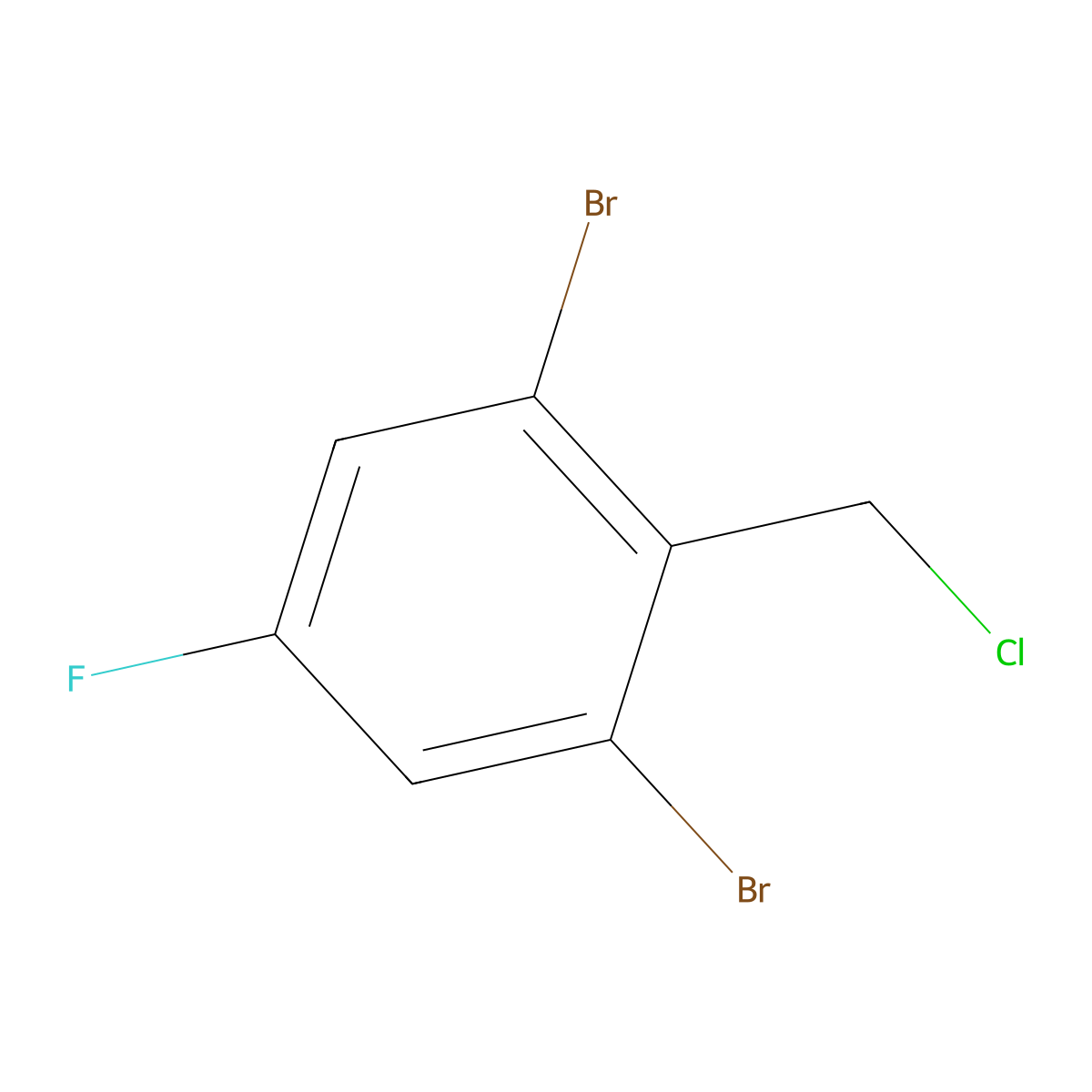 2,6-Dibromo-4-fluorobenzyl chloride molecular structure, CAS 1806350-35-5