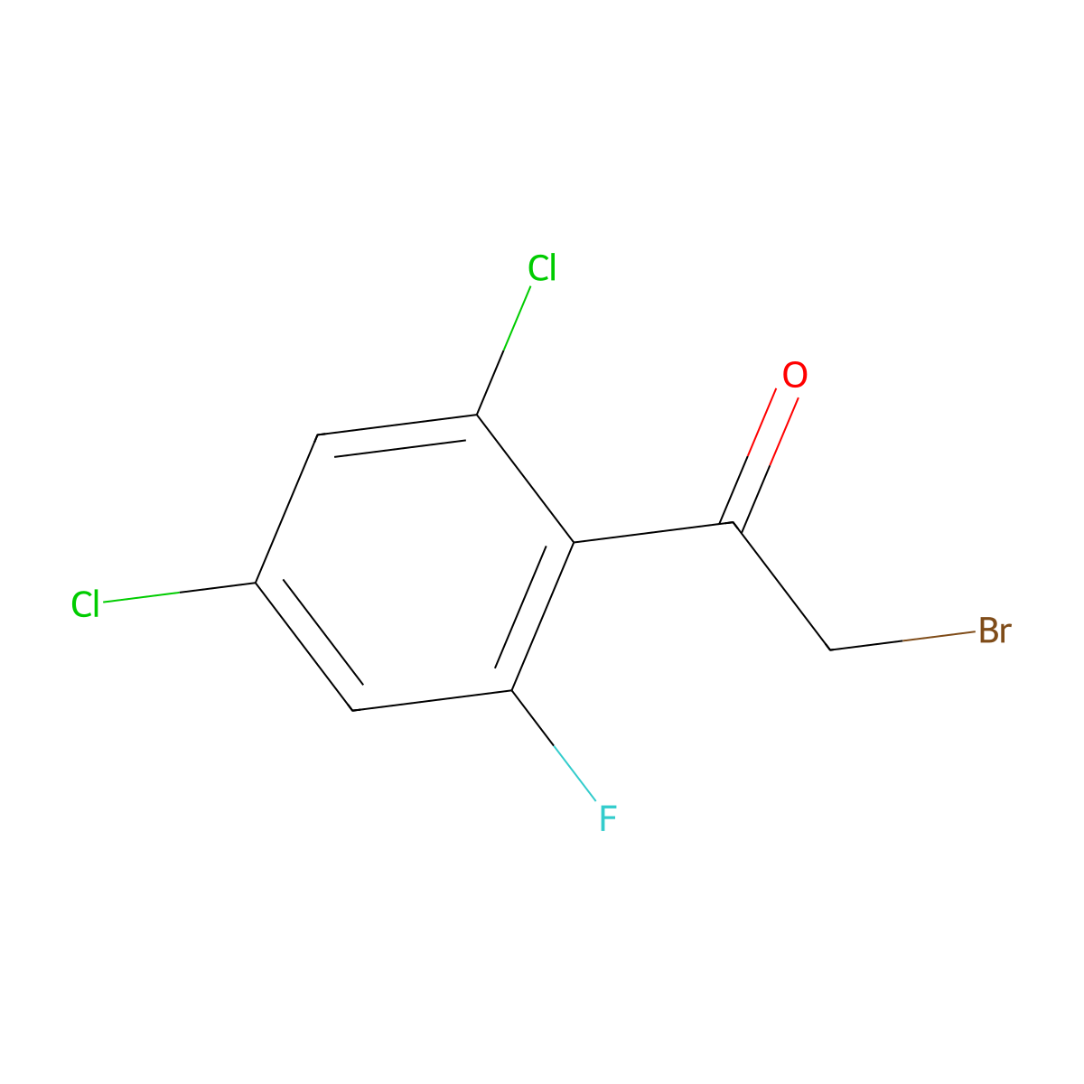 2',4'-Dichloro-6'-fluorophenacyl bromide molecular structure, CAS 1806350-58-2