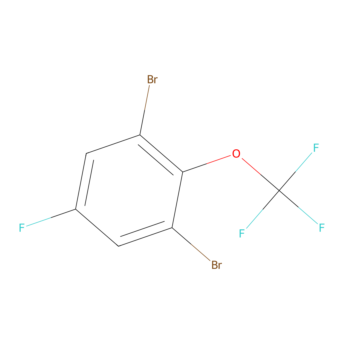 1,3-Dibromo-5-fluoro-2-(trifluoromethoxy)benzene molecular structure, CAS 1806351-54-1
