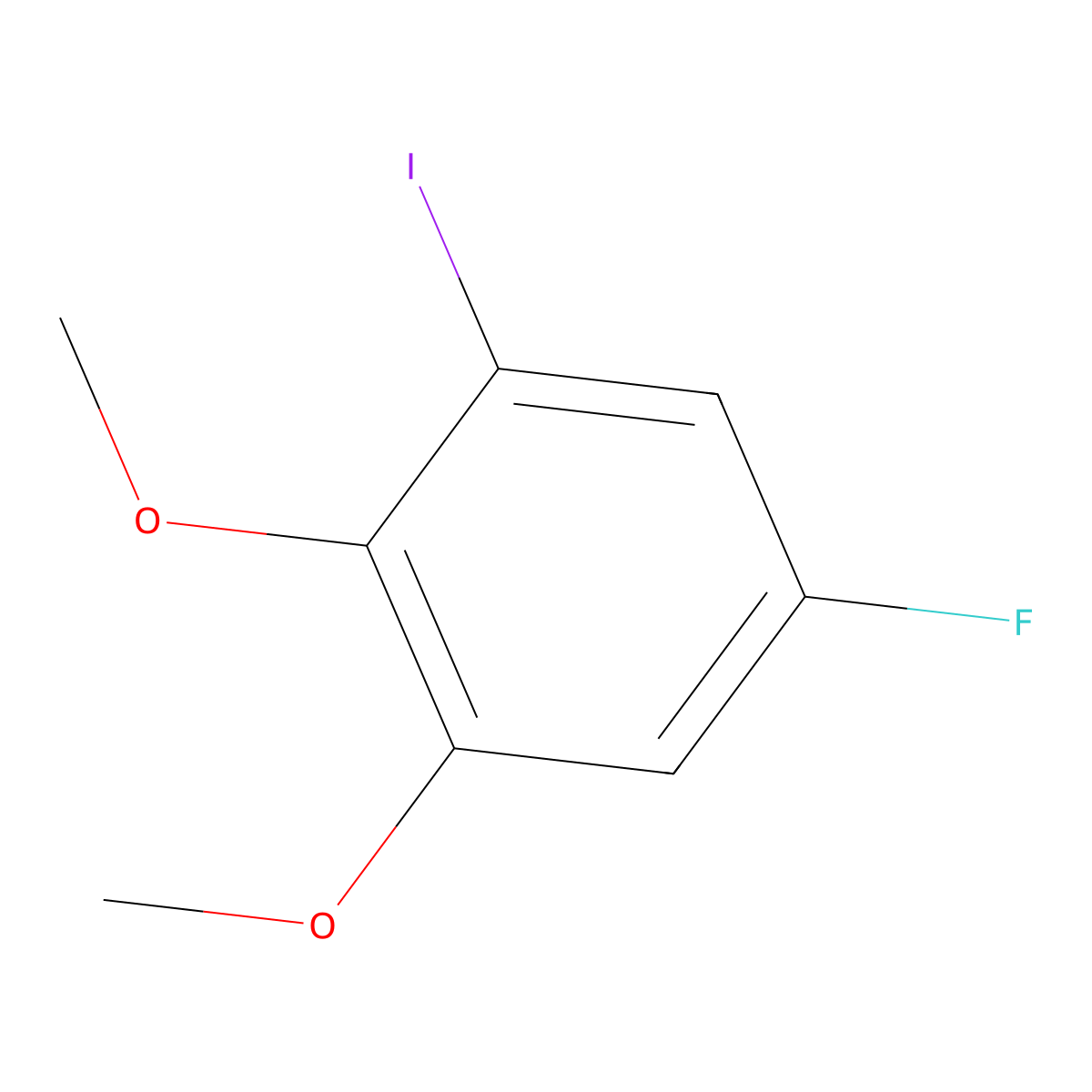 5-Fluoro-1-iodo-2,3-dimethoxybenzene molecular structure, CAS 1806352-17-9