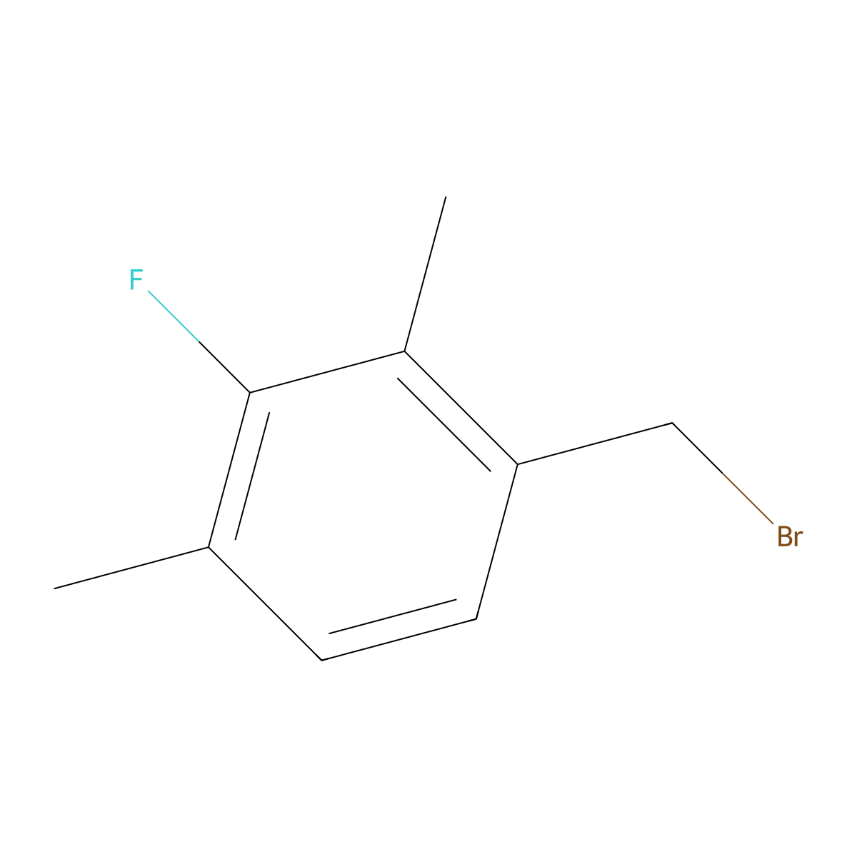 3-Fluoro-2,4-dimethylbenzyl bromide molecular structure, CAS 1806352-21-5