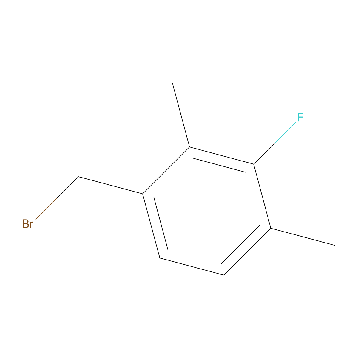 3-Fluoro-2,4-dimethylbenzyl bromide molecular structure, CAS 1806352-21-5