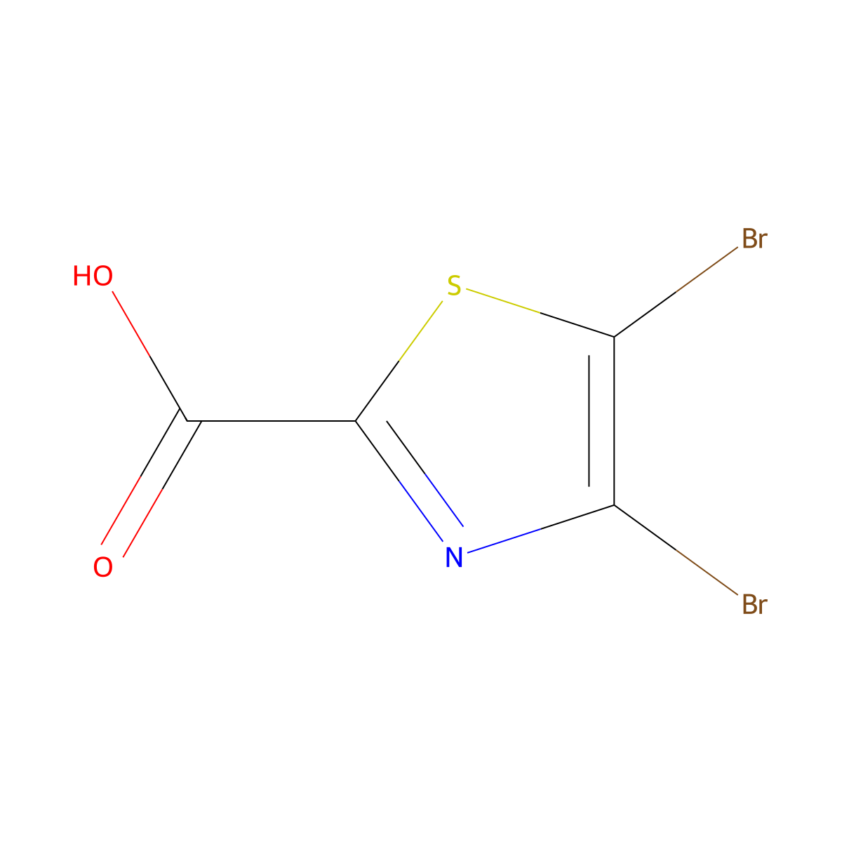 4,5-Dibromothiazole-2-carboxylic acid molecular structure, CAS 1806352-39-5
