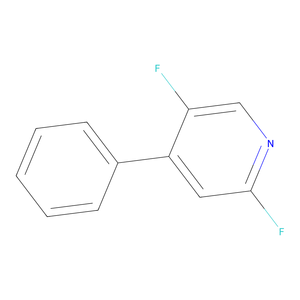 2,5-Difluoro-4-phenylpyridine molecular structure, CAS 1806352-75-9
