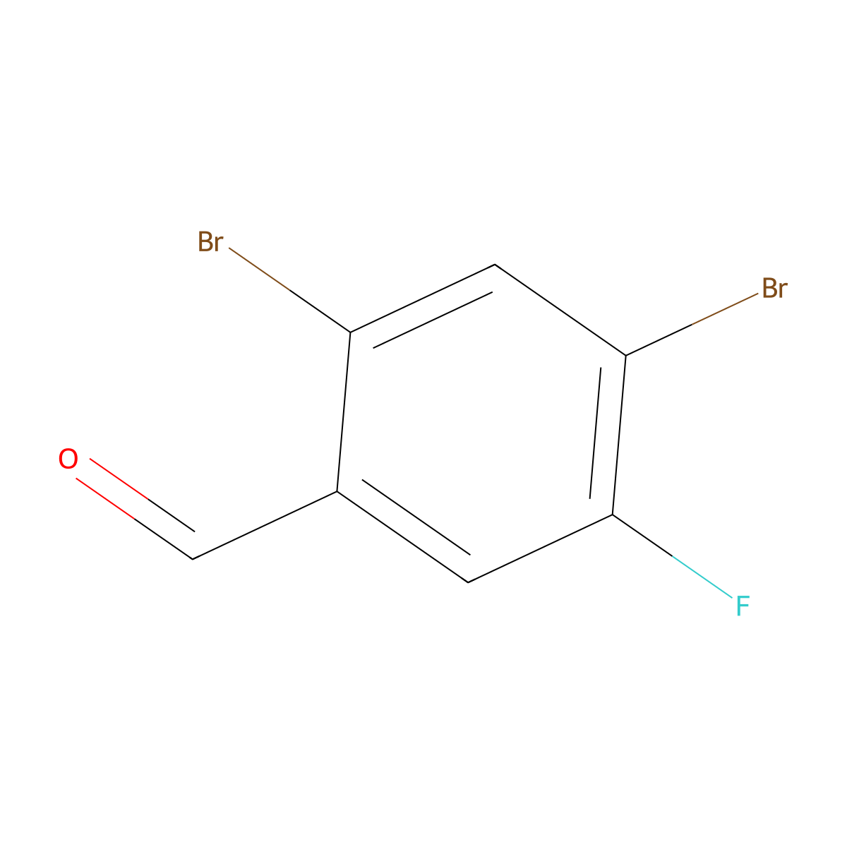 2,4-Dibromo-5-fluorobenzaldehyde molecular structure, CAS 1806352-88-4