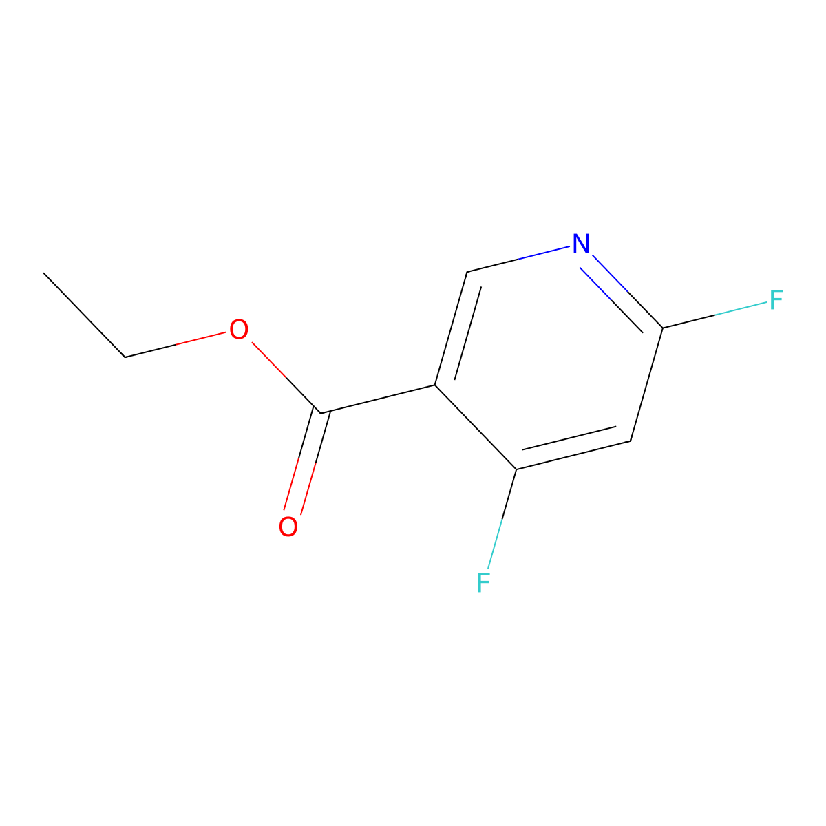 Ethyl 4,6-difluoronicotinate molecular structure, CAS 1806353-05-8