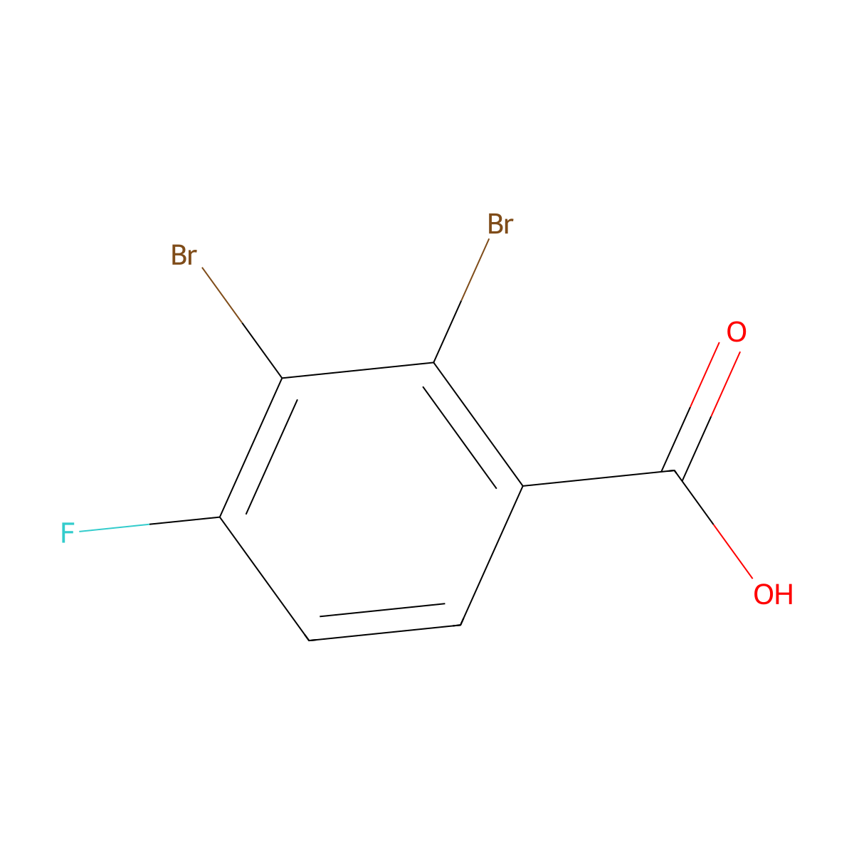 2,3-Dibromo-4-fluorobenzoic acid molecular structure, CAS 1806353-38-7