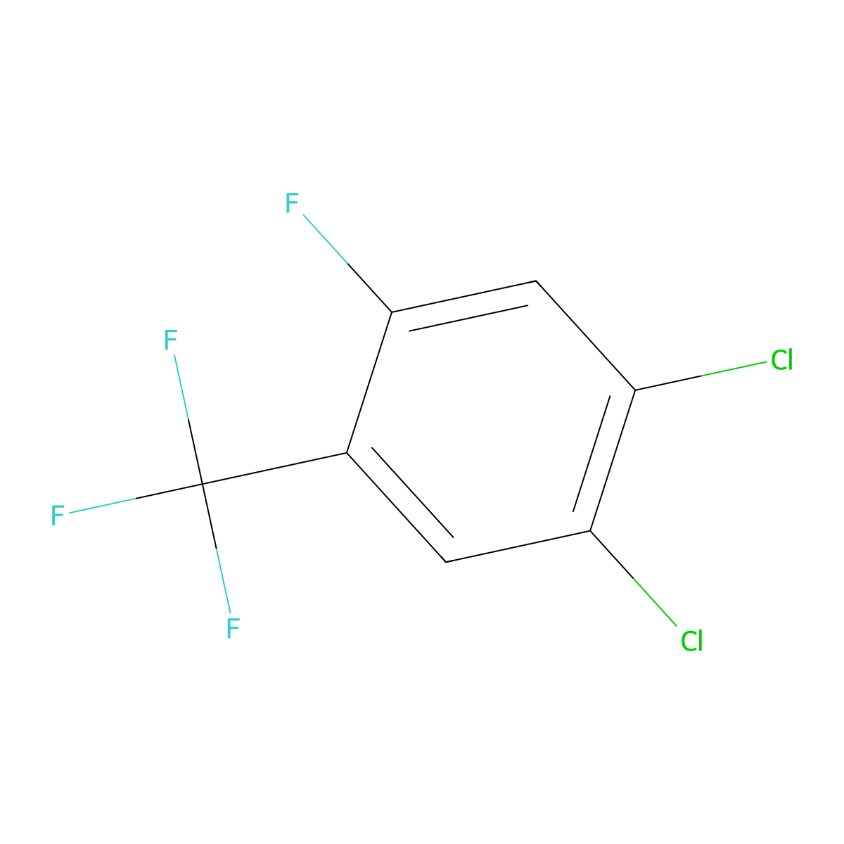 4,5-Dichloro-2-fluorobenzotrifluoride molecular structure, CAS 1806353-70-7