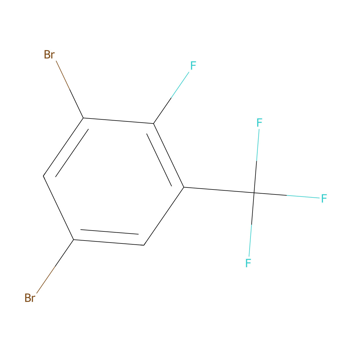 1,5-Dibromo-2-fluoro-3-(trifluoromethyl)benzene molecular structure, CAS 1806353-73-0