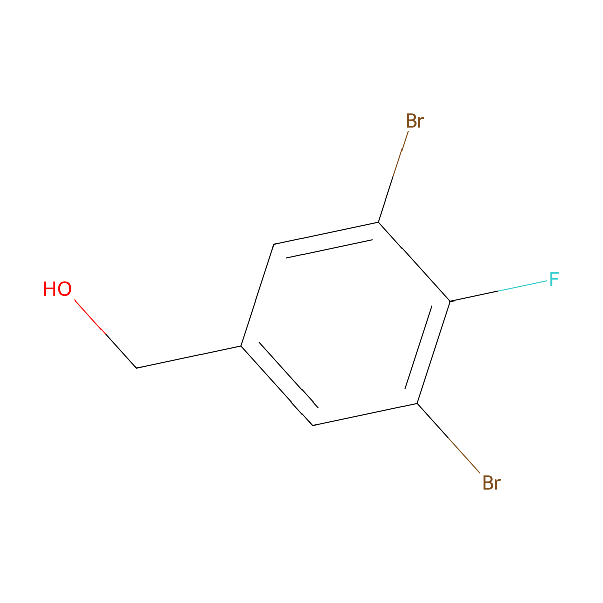 3,5-Dibromo-4-fluorobenzyl alcohol molecular structure, CAS 1806354-15-3
