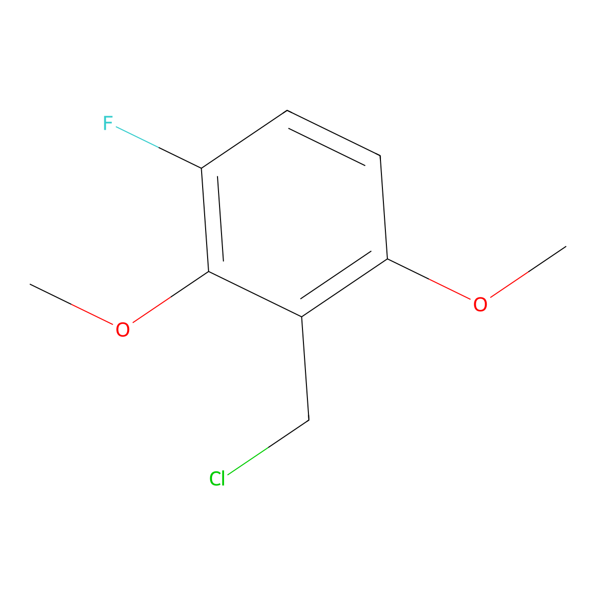 2-(Chloromethyl)-4-fluoro-1,3-dimethoxybenzene molecular structure, CAS 1806355-08-7